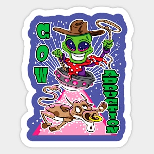 Cow Abduction Alien Abduction Cow Sticker